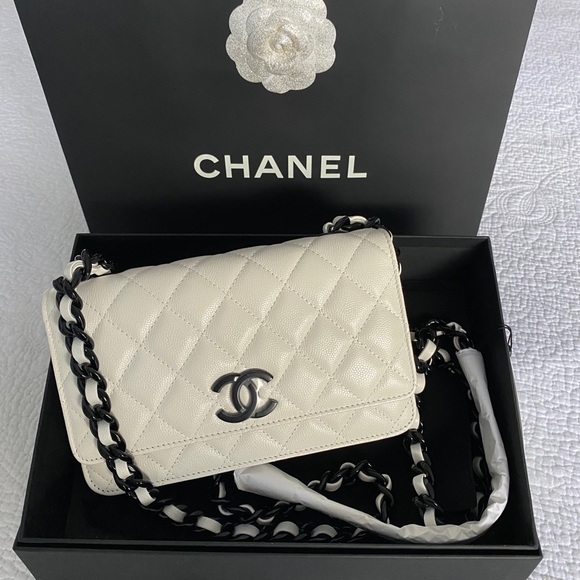 ‼️SOLD‼️21C Chanel WOC Clutch Crossbody Bag White - Picture 3 of 7